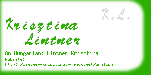 krisztina lintner business card